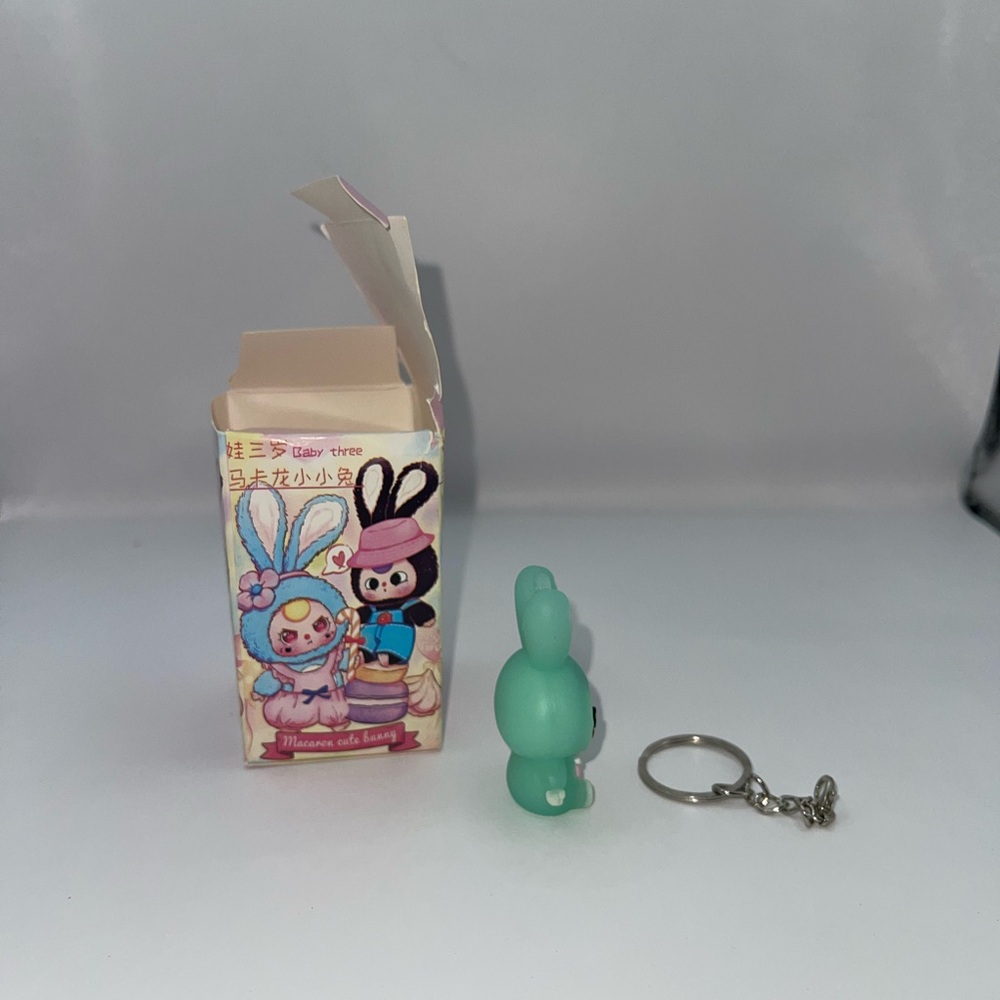 Baby Three- Cute Bunny Keychain with Box - Picture 4 of 4